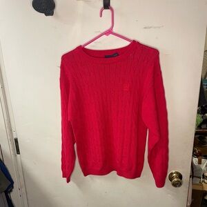 Izod boys size 10/12 cable ribbed, soft cotton crew neck sweater